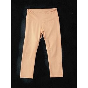 Zella Woman's Cropped Leggings Peach Workout High‎ Waist Activewear Capri
